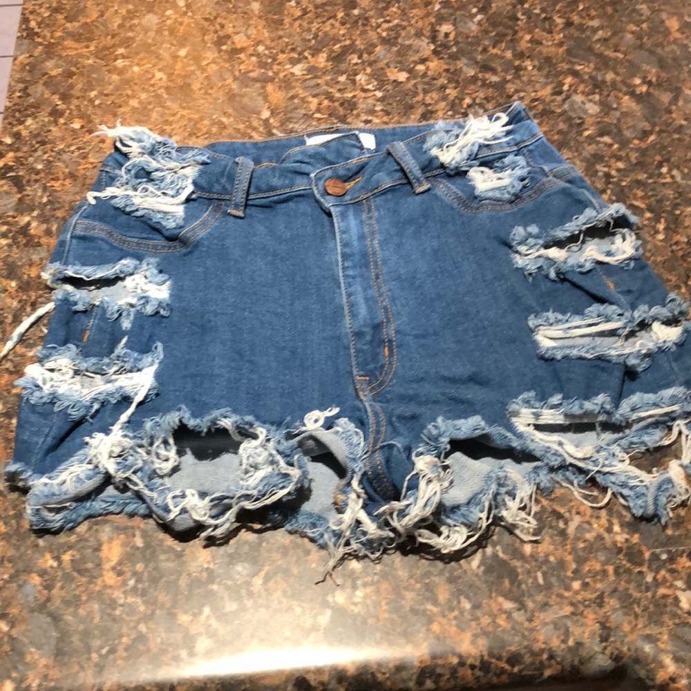 A p Blue shorts